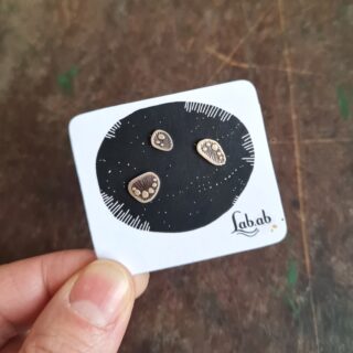 Tris mini orecchini a lobo Suiseki - Pond